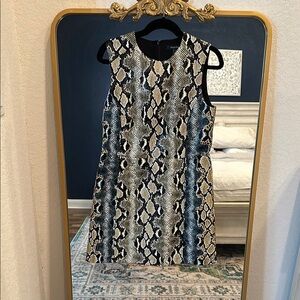 Snakeskin Print Sleeveless Dress